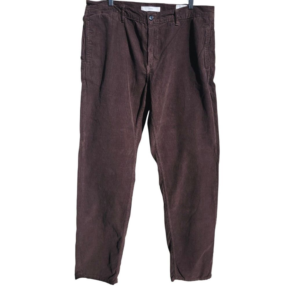 BILLY REID‎ Corduroy Chino Sz. 36x34 Choc Brown 4 Pocket Straight Leg Pant
